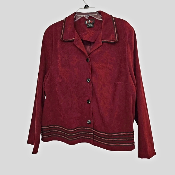 R&K Originals Women's Plus Size 20 Pants Black Velour Excellent Condition - Picture 7 of 7